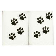 David Aster Paw Embroidered Cotton Handkerchief Set - White