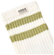 Roka ウィンザー ストライプ クルー ソックス - アボカド グリーン
