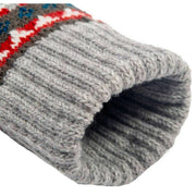 Dents Abstract Half Finger Knitted Gloves - Dove Grey