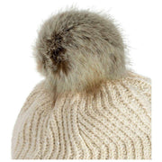 Dents Chevron Pom Pom Knit Bobble Hat - ナチュラルベージュ