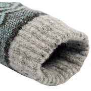 Dents Geometric Knitted Gloves - Duck Egg Blue