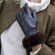 Dents Nieve タッチスクリーン レザー グローブ - モカ ブラウン
