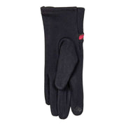 Dents Zebra Print Touchscreen Velour-Lined Gloves - Black