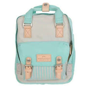 Doughnut Macaroon Mini Backpack - Stripe Stone Brown/Aquamarine Blue