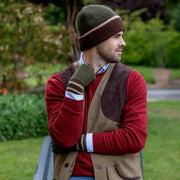 Dents Salcombe リブニット グローブ - オリーブグリーン