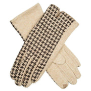 dents-touchscreen-dogtooth-design-gloves---natural-34477567