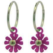 ti2-titanium-ten-petal-flower-charm-hoop-earrings---pink-34455956
