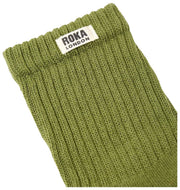 Roka Windsor ソリッド クルー ソックス - アボカド グリーン
