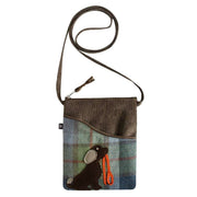 Earth Squared Tweed Original Dog Applique Sling Bag - Autumn Brown