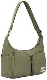 Hindbag Emile マルチポケット ショルダーバッグ - オリーブグリーン