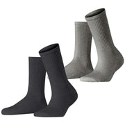 Esprit Basic Tennis 2 Pack Socks - Grey Mix