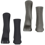 Esprit Basic Tennis 2 Pack Socks - Grey Mix