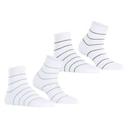 Esprit Fine Line 2 Pack Short Socks - White/Blue