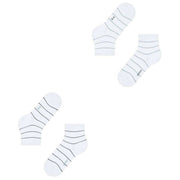 Esprit Fine Line 2 Pack Short Socks - White/Blue