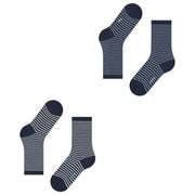 Esprit Fine Line 2 Pack Socks - Navy