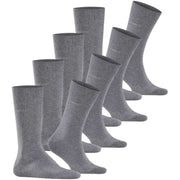 Esprit Solid 4 Pack Socks - Light Grey Mel