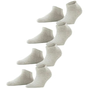 Esprit Solid Sneaker 4 Pack Socks - Storm Grey