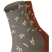 Esprit Twig Short 2 Pack Socks - Brown