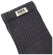 Roka Windsor ソリッド クルー ソックス - フェイデッド ブラック