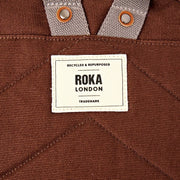 Roka ハンプトン スモール コットン キャンバス バックパック - リンツ ブラウン