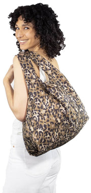 Kind Bag London Medium Reusable Bag -Leopard Brown