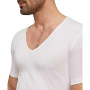 Falke Daily Climate Control Deep V-Neck T-Shirt - White