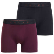 Falke Daily Comfort 2 Pack Boxer Brief - Black/Burgundy