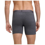 Falke Daily Comfort 2 パック ロングレッグ ボクサー - ダークグレーヘザー