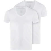 Falke Daily Comfort Deep V-Neck 2 Pack T-Shirt - White