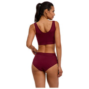 Falke Daily Comfort プリント ビスチェ ブラレット 2 枚組 - レッド