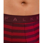 Falke Daily Comfort ストライプ ボクサー ブリーフ - バーガンディ