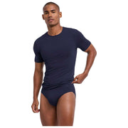 Falke デイリーシームレスクルーネック T-シャツ - ミッドナイトネイビー