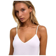 Falke Daily シームレス スパゲッティ トップ - ホワイト