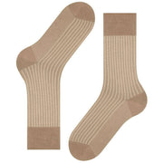 Falke Oxford Stripe Socks - Camel Brown