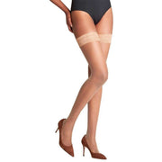 Falke Shelina 12 Denier Stay Up Stockings - Espresso Brown