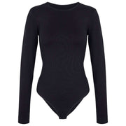 Falke Timeless Cotton Crew ブリーフ ボディスーツ - ブラック