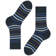 Falke Tinted Stripe Socks - Dark Navy