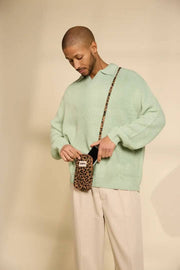 Hindbag Bill Phone Bag - レオパードシナモンブラウン