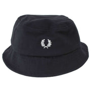Fred Perry Pique Bucket Hat - Black/Snow White