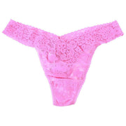 Hanky Panky Daily Lace 3 Pack Original Rise Thong - Marshmallow/Black/Dream House Pink