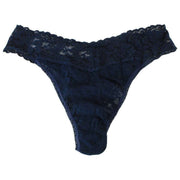 Hanky Panky シグネチャー レース ローライズ Tバック 3 パック - ブラッシュ ローズ/ネイビー/セレステ ブルー