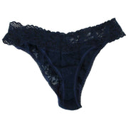Hanky Panky シグネチャー レース ローライズ Tバック 3 パック - ブラッシュ ローズ/ネイビー/セレステ ブルー