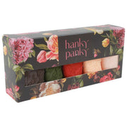 Hanky Panky シグネチャー レース ローライズ Tバック 5 個パック - 御影石/ウッドランド/クレイ オール/ダーク ザクロ/バニラ