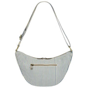 Hindbag Andrea ハーフムーン バッグ - ブルー ストライプ