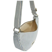 Hindbag Andrea ハーフムーン バッグ - ブルー ストライプ