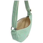 Hindbag Andrea Half Moon バッグ - グリーン ストライプ