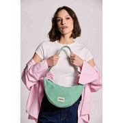 Hindbag Andrea Half Moon バッグ - グリーン ストライプ
