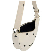 Hindbag Andrea Half Moon バッグ - オフホワイト ポルカドット