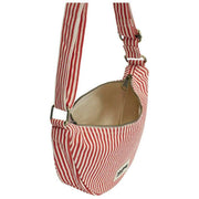 Hindbag Andrea ハーフムーン バッグ - レッド ストライプ