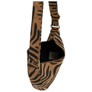 Hindbag Andrea Half Moon バッグ - ゼブラ シナモン ブラウン